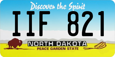 ND license plate IIF821