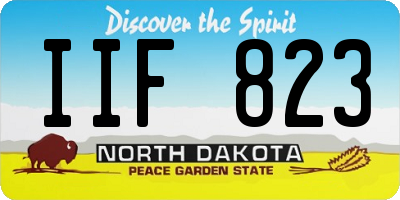ND license plate IIF823