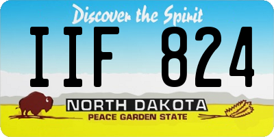 ND license plate IIF824