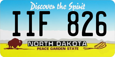 ND license plate IIF826