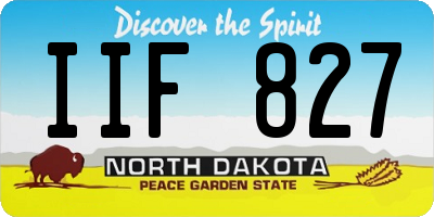 ND license plate IIF827