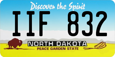 ND license plate IIF832