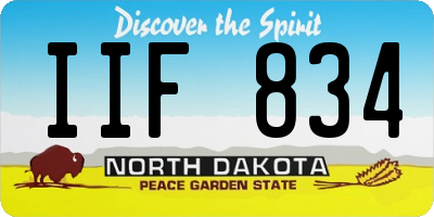 ND license plate IIF834