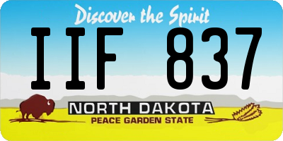 ND license plate IIF837