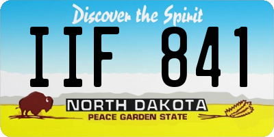ND license plate IIF841