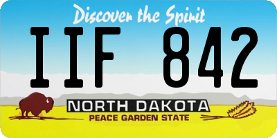 ND license plate IIF842
