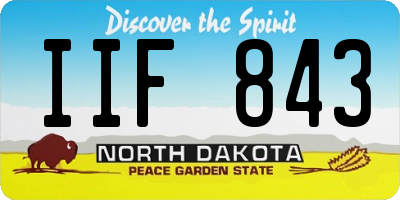 ND license plate IIF843