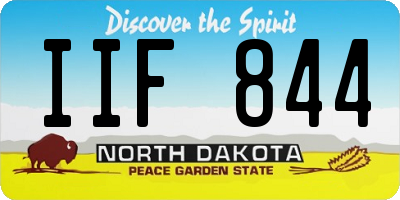 ND license plate IIF844