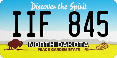 ND license plate IIF845