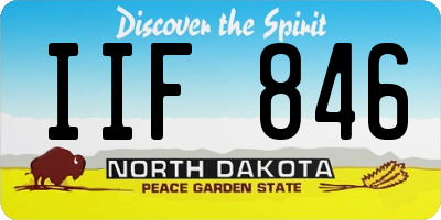 ND license plate IIF846