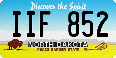 ND license plate IIF852