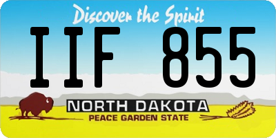 ND license plate IIF855