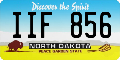 ND license plate IIF856
