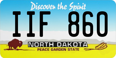 ND license plate IIF860