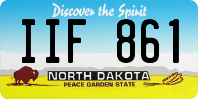 ND license plate IIF861