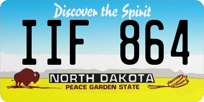 ND license plate IIF864