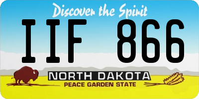 ND license plate IIF866