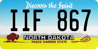 ND license plate IIF867