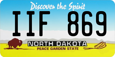 ND license plate IIF869