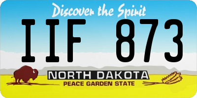 ND license plate IIF873