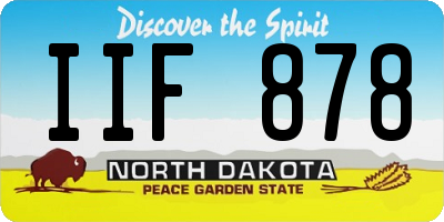 ND license plate IIF878