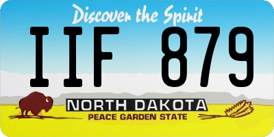 ND license plate IIF879