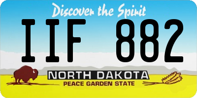 ND license plate IIF882