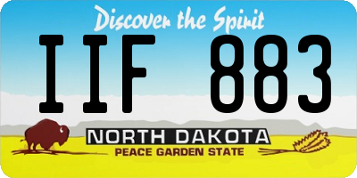 ND license plate IIF883