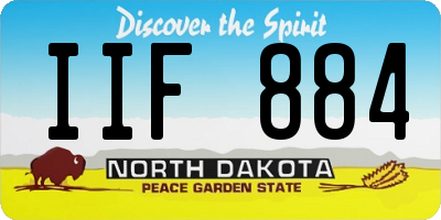 ND license plate IIF884