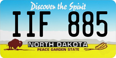 ND license plate IIF885