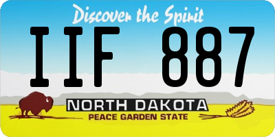 ND license plate IIF887