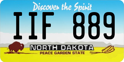 ND license plate IIF889