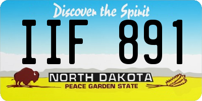 ND license plate IIF891