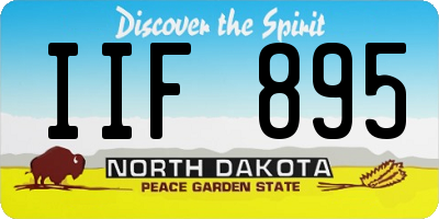 ND license plate IIF895