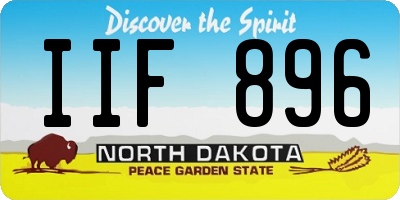 ND license plate IIF896