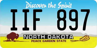 ND license plate IIF897