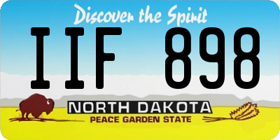 ND license plate IIF898