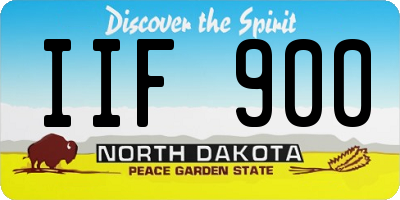 ND license plate IIF900