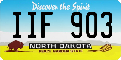 ND license plate IIF903