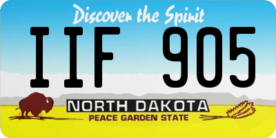 ND license plate IIF905