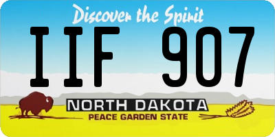 ND license plate IIF907