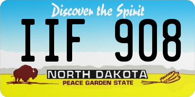 ND license plate IIF908