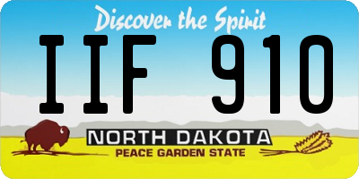ND license plate IIF910