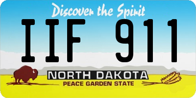 ND license plate IIF911