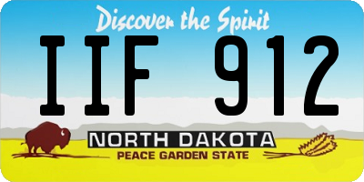 ND license plate IIF912