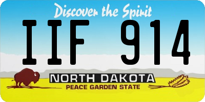 ND license plate IIF914