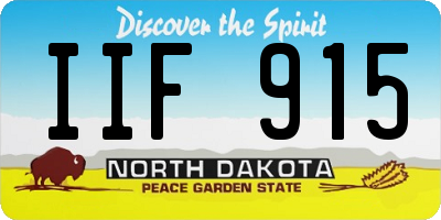 ND license plate IIF915