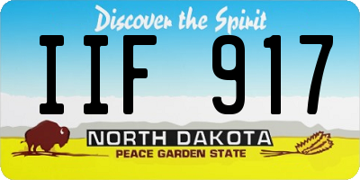 ND license plate IIF917