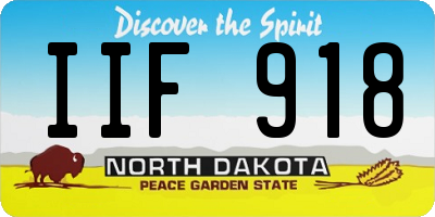 ND license plate IIF918