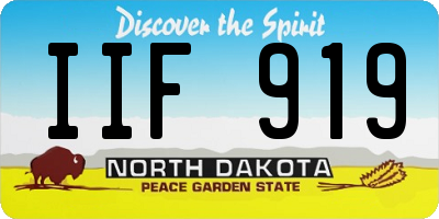 ND license plate IIF919